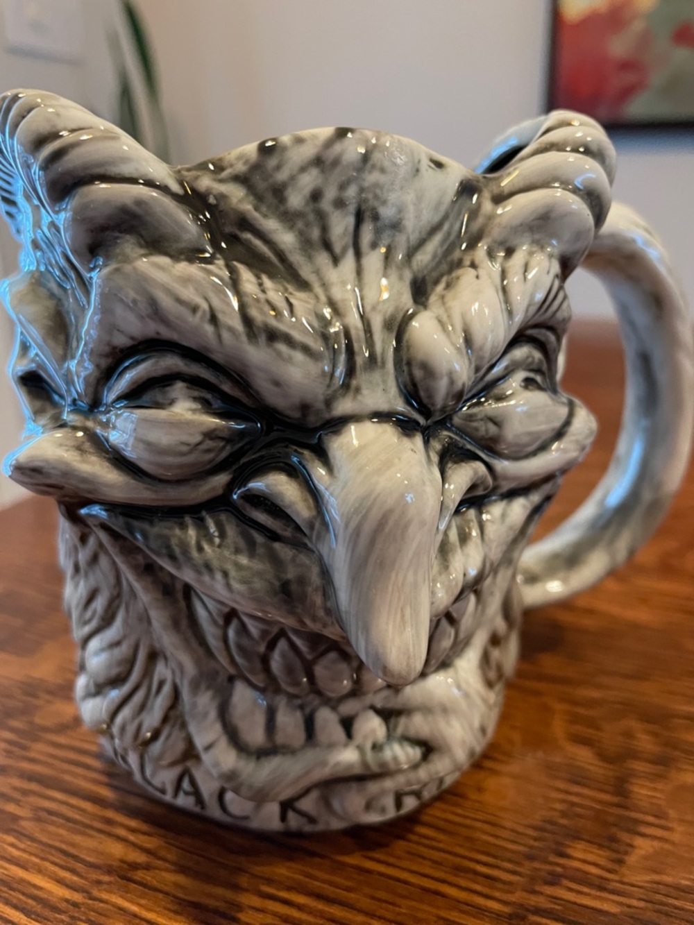 Rare Blackcraft Cult Krampus Molded Ceramic Mug